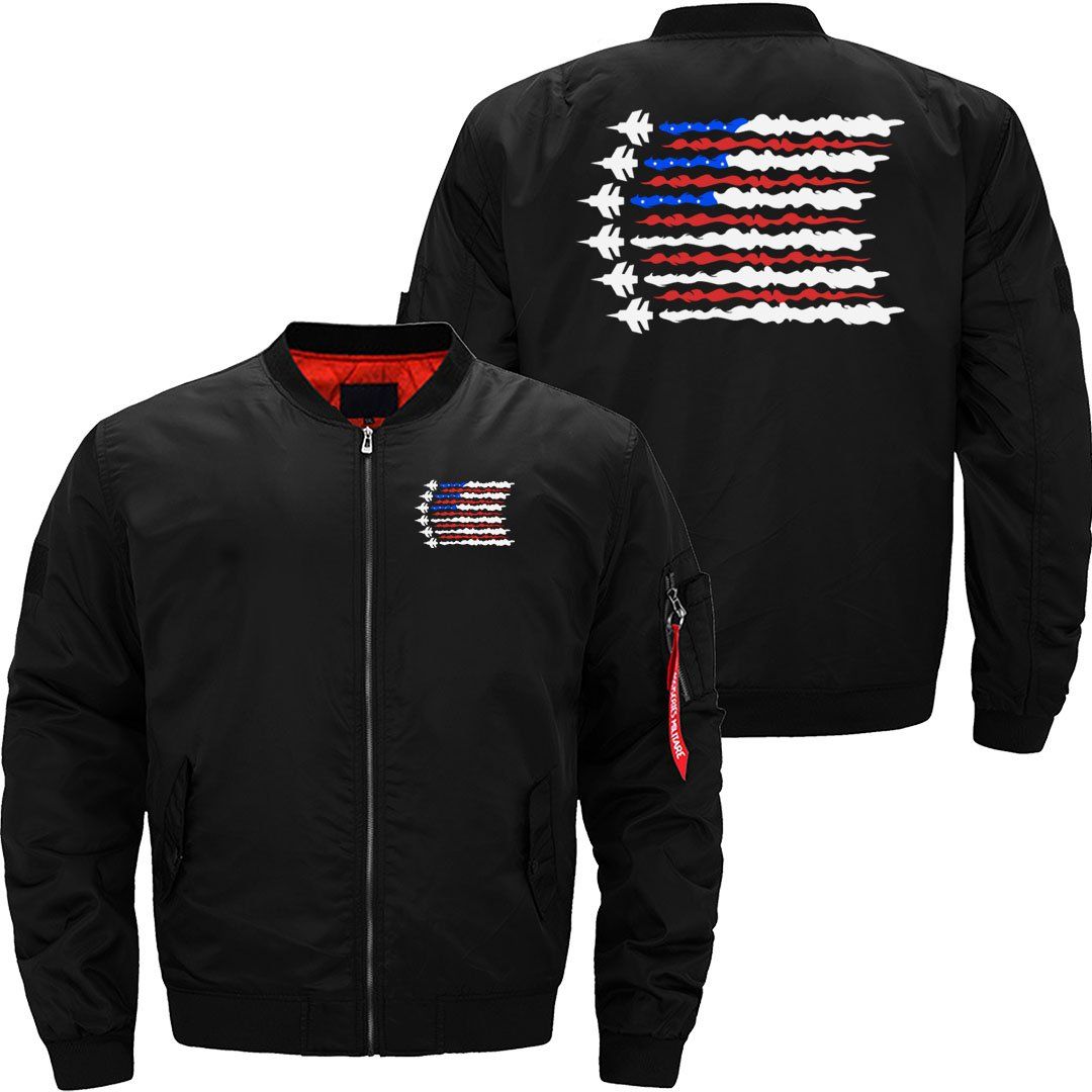 Airforce US Flag Fighter Jet Patriotic Veteran JACKET THE AV8R