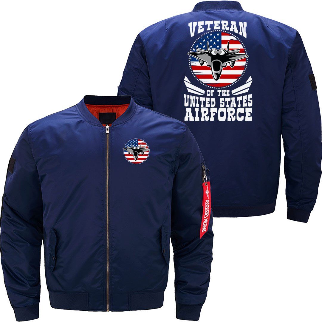 Airforce US Flag Fighter Jet Patriotic Veteran  JACKET THE AV8R