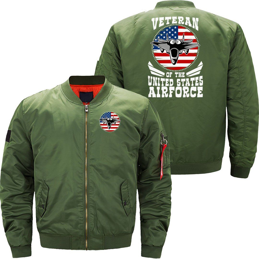 Airforce US Flag Fighter Jet Patriotic Veteran  JACKET THE AV8R