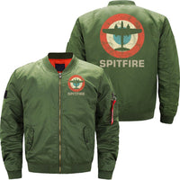 Thumbnail for Spitfire Retro Vintage Jet Fighter Shooting Plane JACKET THE AV8R