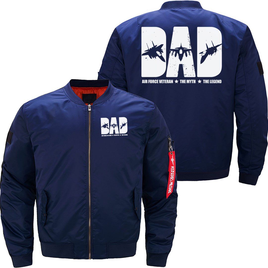 Proud Air Force Dad Military Veteran Jet Fig JACKET THE AV8R