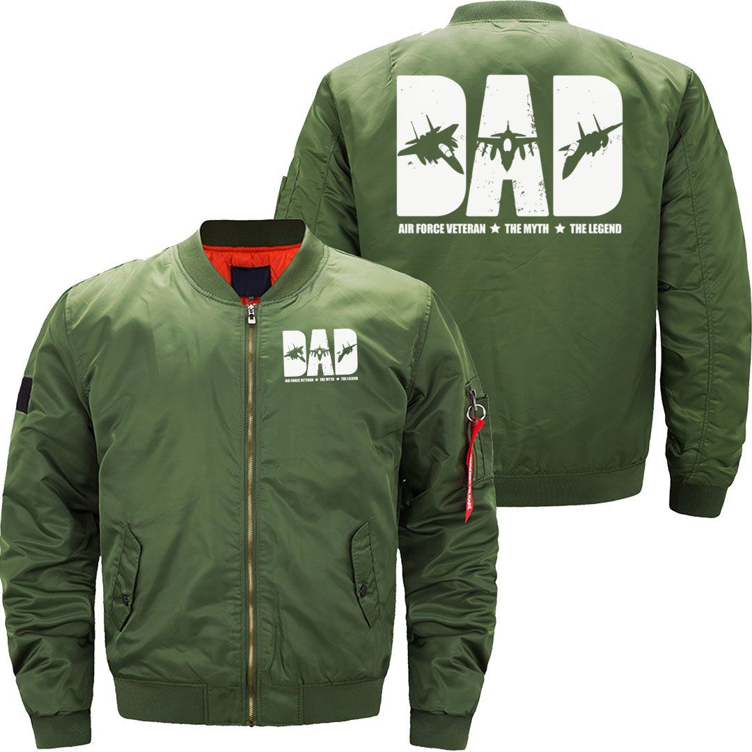 Proud Air Force Dad Military Veteran Jet Fig JACKET THE AV8R