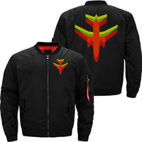 Thumbnail for Multi Colored Jet Airplane in Motion JACKET THE AV8R