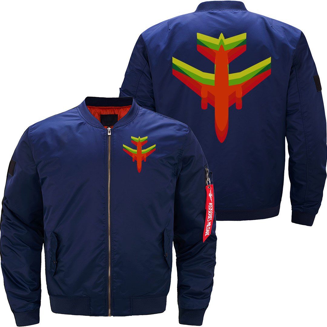 Multi Colored Jet Airplane in Motion JACKET THE AV8R