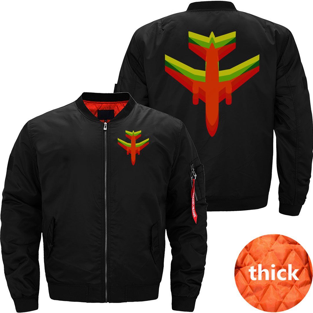 Multi Colored Jet Airplane in Motion JACKET THE AV8R