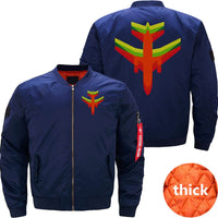 Thumbnail for Multi Colored Jet Airplane in Motion JACKET THE AV8R