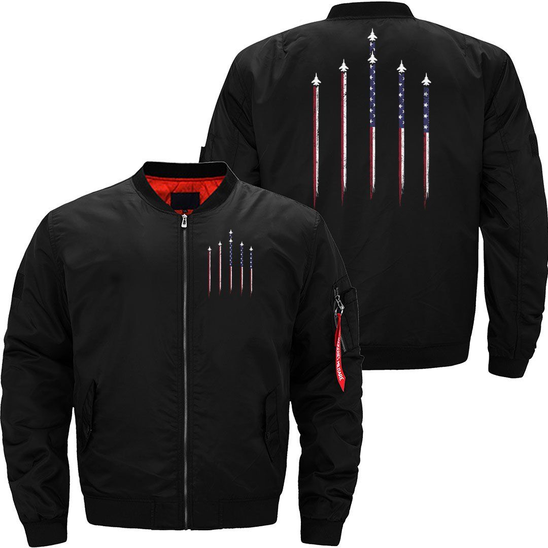 Jet US Flag, Jets Flying, Patriotic USA JACKET THE AV8R