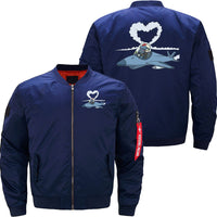 Thumbnail for Jet pilot flies heart with plane JACKET THE AV8R