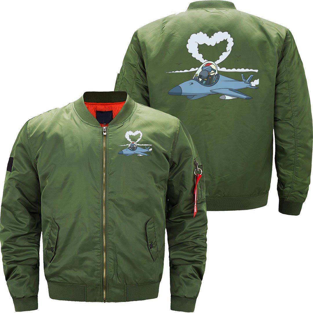 Jet pilot flies heart with plane JACKET THE AV8R