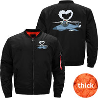 Thumbnail for Jet pilot flies heart with plane JACKET THE AV8R