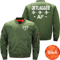 Thumbnail for Jet Lag AF Jet Fighter Pilot Air Force Aviator JACKET THE AV8R