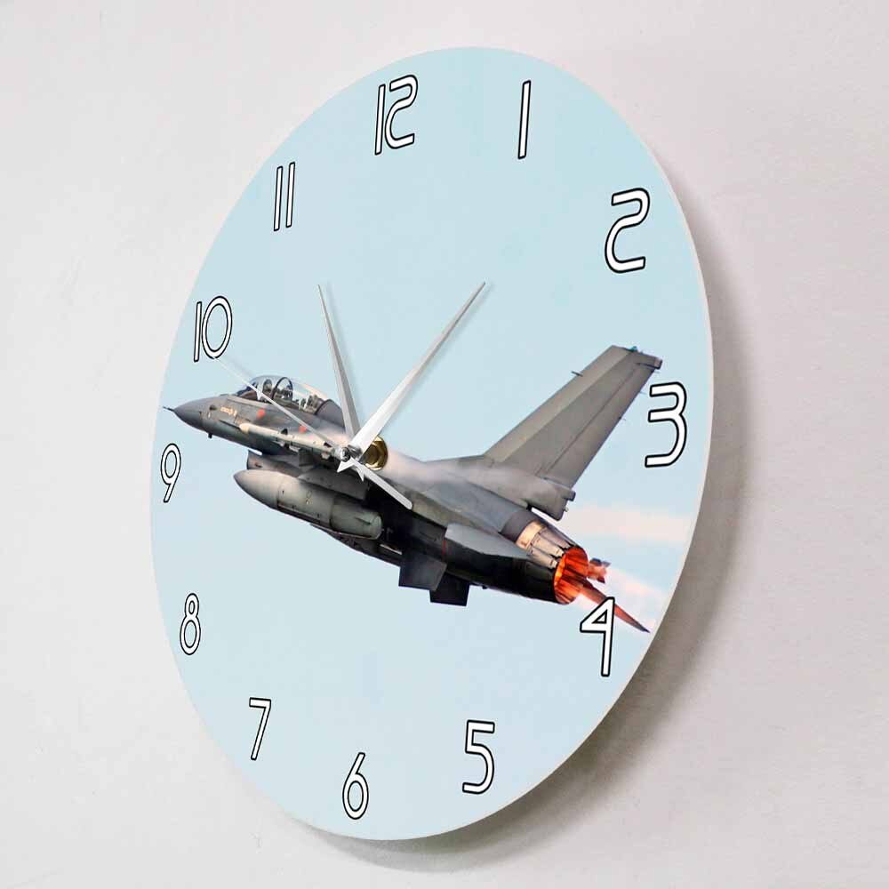 AIR FORCE F - 16 FIGHTING FALCON TAKING OFF MODERN WALL CLOCK - PILOTSX