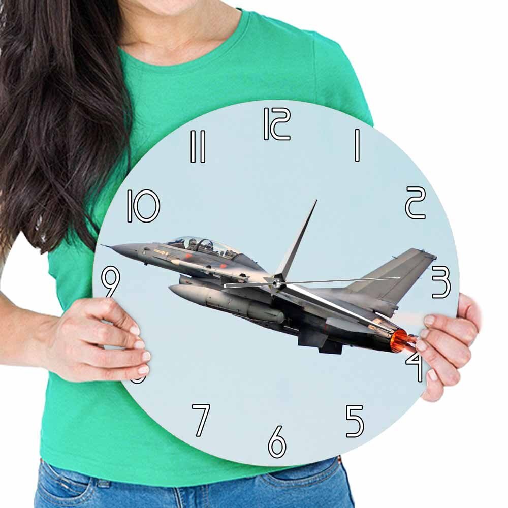 AIR FORCE F - 16 FIGHTING FALCON TAKING OFF MODERN WALL CLOCK - PILOTSX