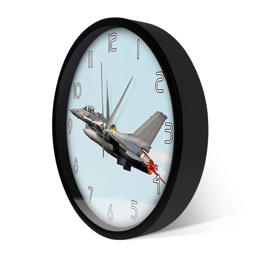 AIR FORCE F - 16 FIGHTING FALCON TAKING OFF MODERN WALL CLOCK - PILOTSX