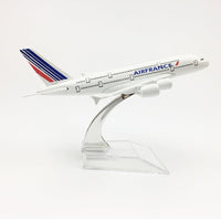 Thumbnail for AIR FRANCE AEROPLANE MODEL AIRBUS A380 AIRPLANE 16CM METAL ALLOY DIECAST 1:400 AIRPLANE - PILOTSX