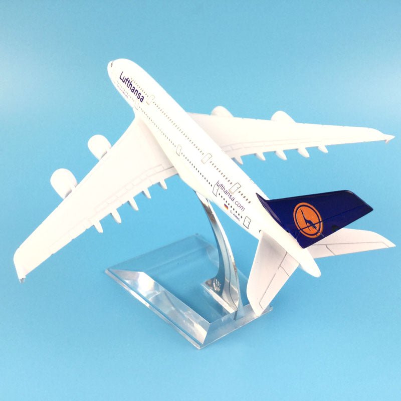 AIR PASSENGER PLANE MODEL A380 LUFTHANSA AIRCRAFT A380 16CM ALLOY SIMULATION AIRPLANE - PILOTSX