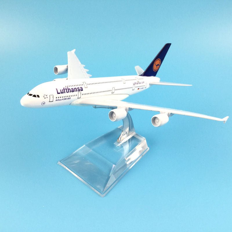 AIR PASSENGER PLANE MODEL A380 LUFTHANSA AIRCRAFT A380 16CM ALLOY SIMULATION AIRPLANE - PILOTSX