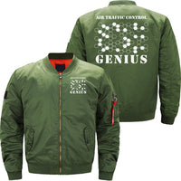 Thumbnail for AIR TRAFFIC CONTROL GENIUS AIR TRAFFIC CONTROLLER BOMBER FLIGHT AVIATOR JACKET - PILOTSX