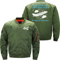 Thumbnail for AIR TRAFFIC CONTROLLER AIRPLANE ATC CONTROL BOMBER FLIGHT AVIATOR JACKET - PILOTSX