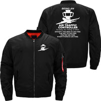 Thumbnail for AIR TRAFFIC CONTROLLER AIRPLANE BOMBER FLIGHT AVIATOR JACKET - PILOTSX