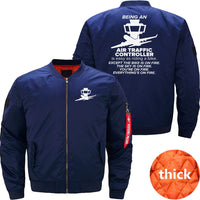 Thumbnail for AIR TRAFFIC CONTROLLER AIRPLANE BOMBER FLIGHT AVIATOR JACKET - PILOTSX