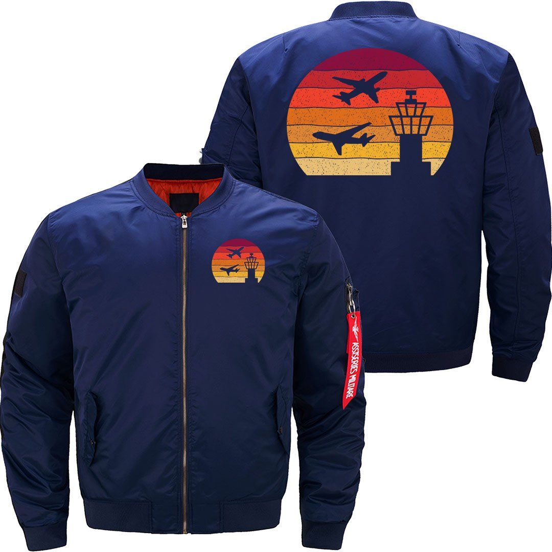 AIR TRAFFIC CONTROLLER ATC AIR TRAFFIC CONTROL BOMBER FLIGHT AVIATOR JACKET - PILOTSX