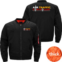 Thumbnail for AIR TRAFFIC CONTROLLER BOMBER FLIGHT AVIATOR JACKET - PILOTSX