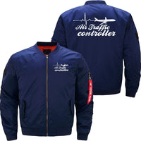 Thumbnail for AIR TRAFFIC CONTROLLER BOMBER FLIGHT AVIATOR JACKET - PILOTSX