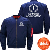 Thumbnail for AIR TRAFFIC CONTROLLER BOMBER FLIGHT AVIATOR JACKET - PILOTSX