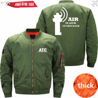 Thumbnail for AIR TRAFFIC CONTROLLER BOMBER FLIGHT AVIATOR JACKET - PILOTSX