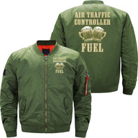 Thumbnail for AIR TRAFFIC CONTROLLER COFFEE ATC FLIGHT CONTROL BOMBER FLIGHT AVIATOR JACKET - PILOTSX