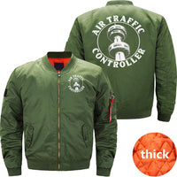 Thumbnail for AIR TRAFFIC CONTROLLER CONTROL ATC FLIGHT CONTROL BOMBER FLIGHT AVIATOR JACKET - PILOTSX