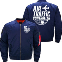 Thumbnail for AIR TRAFFIC CONTROLLER CONTROL JOB TOWER FLIGHT BOMBER FLIGHT AVIATOR JACKET - PILOTSX