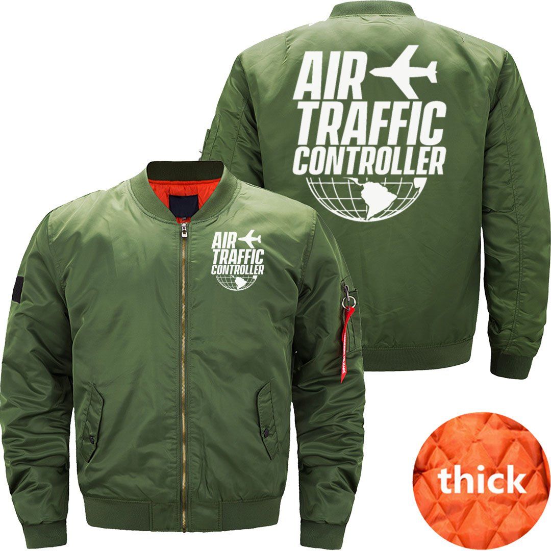 AIR TRAFFIC CONTROLLER CONTROL JOB TOWER FLIGHT BOMBER FLIGHT AVIATOR JACKET - PILOTSX