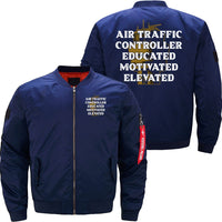 Thumbnail for AIR TRAFFIC CONTROLLER EDUCATED ATC FLIGHT BOMBER FLIGHT AVIATOR JACKET - PILOTSX