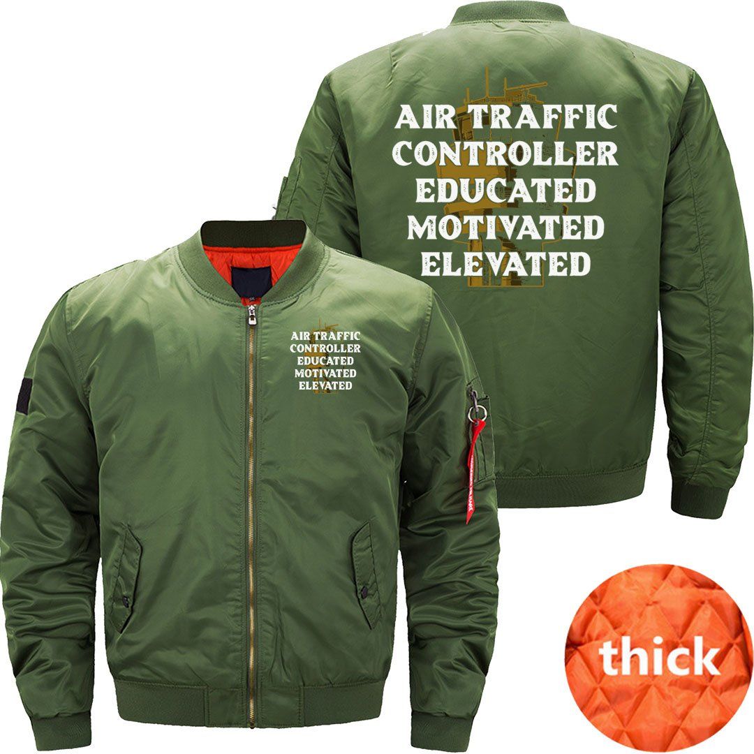 AIR TRAFFIC CONTROLLER EDUCATED ATC FLIGHT BOMBER FLIGHT AVIATOR JACKET - PILOTSX