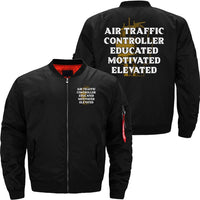 Thumbnail for AIR TRAFFIC CONTROLLER EDUCATED ATC FLIGHT BOMBER FLIGHT AVIATOR JACKET - PILOTSX