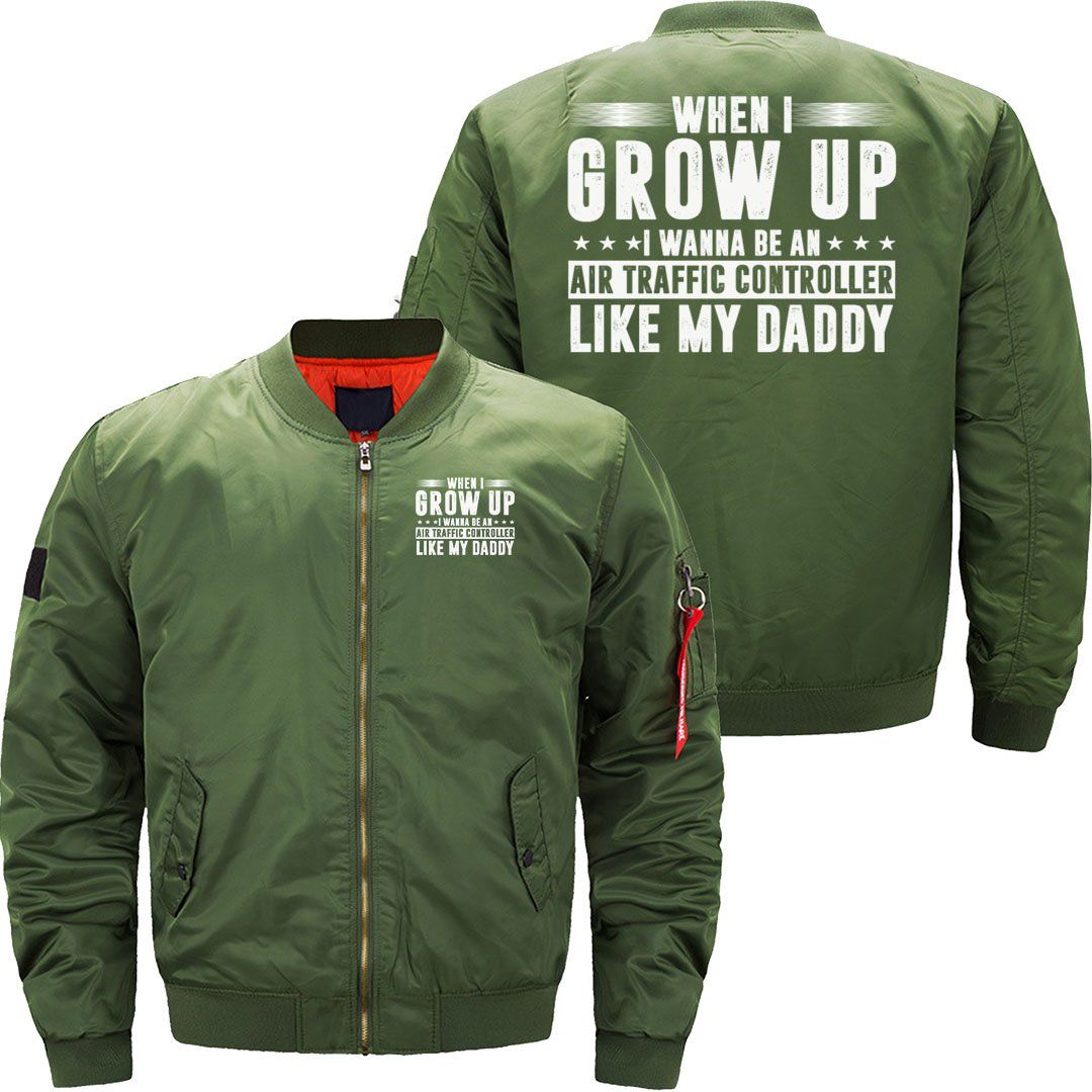 AIR TRAFFIC CONTROLLER FATHER'S DAY I WANNA BE AN BOMBER FLIGHT AVIATOR JACKET - PILOTSX