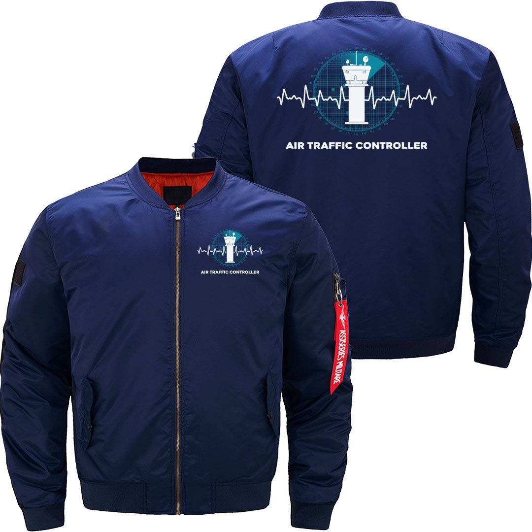 AIR TRAFFIC CONTROLLER HEARTBEAT ATC FLIGHT BOMBER FLIGHT AVIATOR JACKET - PILOTSX