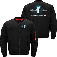 Thumbnail for AIR TRAFFIC CONTROLLER HEARTBEAT ATC FLIGHT BOMBER FLIGHT AVIATOR JACKET - PILOTSX