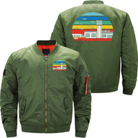 Thumbnail for AIR TRAFFIC CONTROLLER IN VINTAGE BOMBER FLIGHT AVIATOR JACKET - PILOTSX