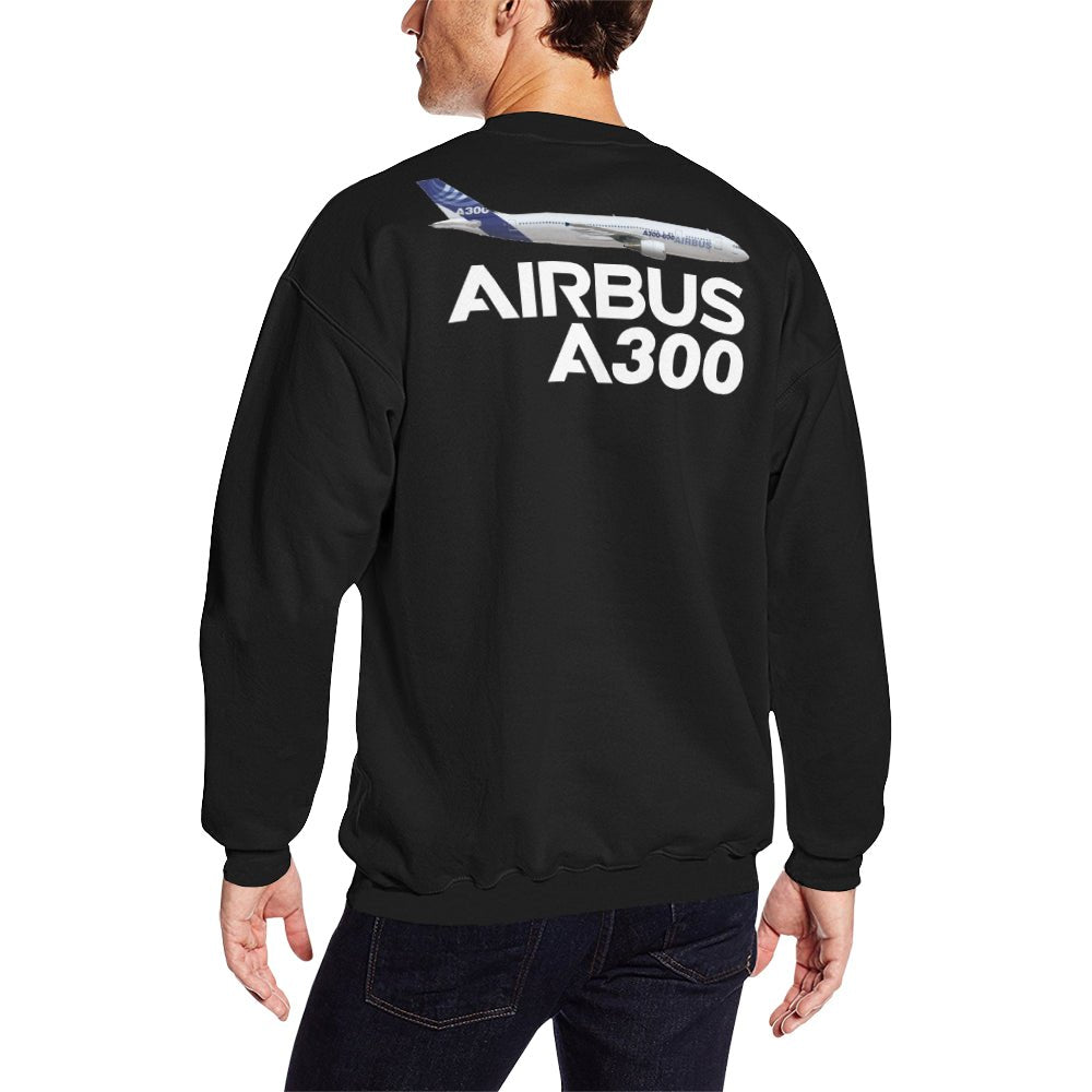 AIRBUS 300 MEN'S OVERSIZED FLEECE CREW SWEATSHIRT - PILOTSX