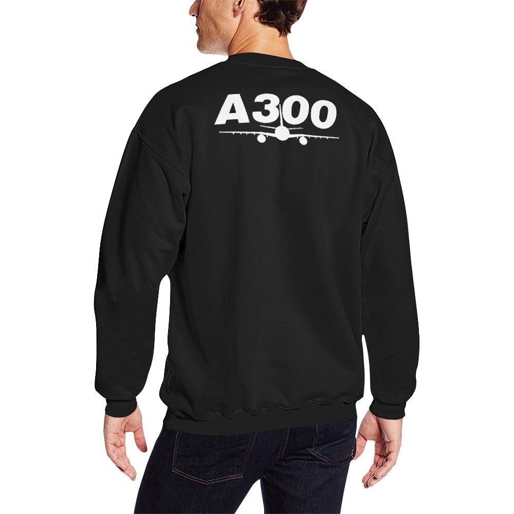 AIRBUS 300 MEN'S OVERSIZED FLEECE CREW SWEATSHIRT - PILOTSX