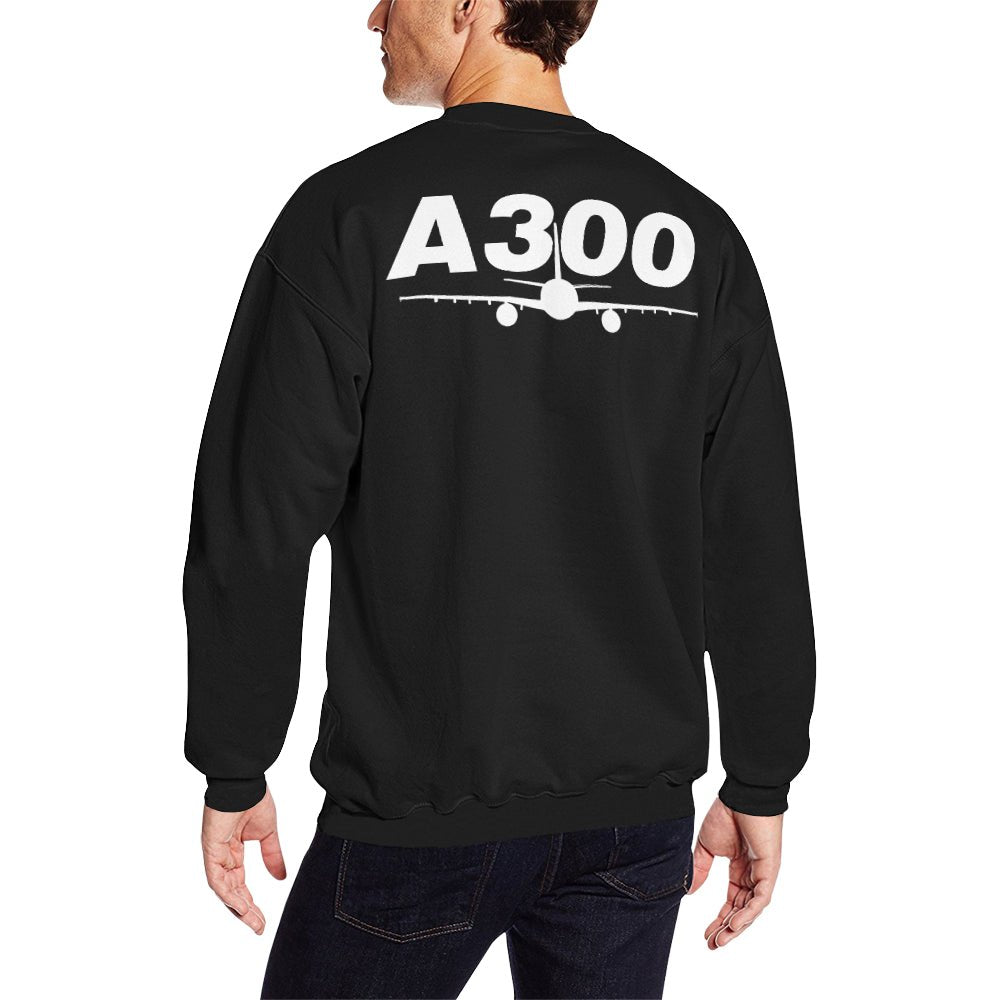 AIRBUS 300 MEN'S OVERSIZED FLEECE CREW SWEATSHIRT - PILOTSX