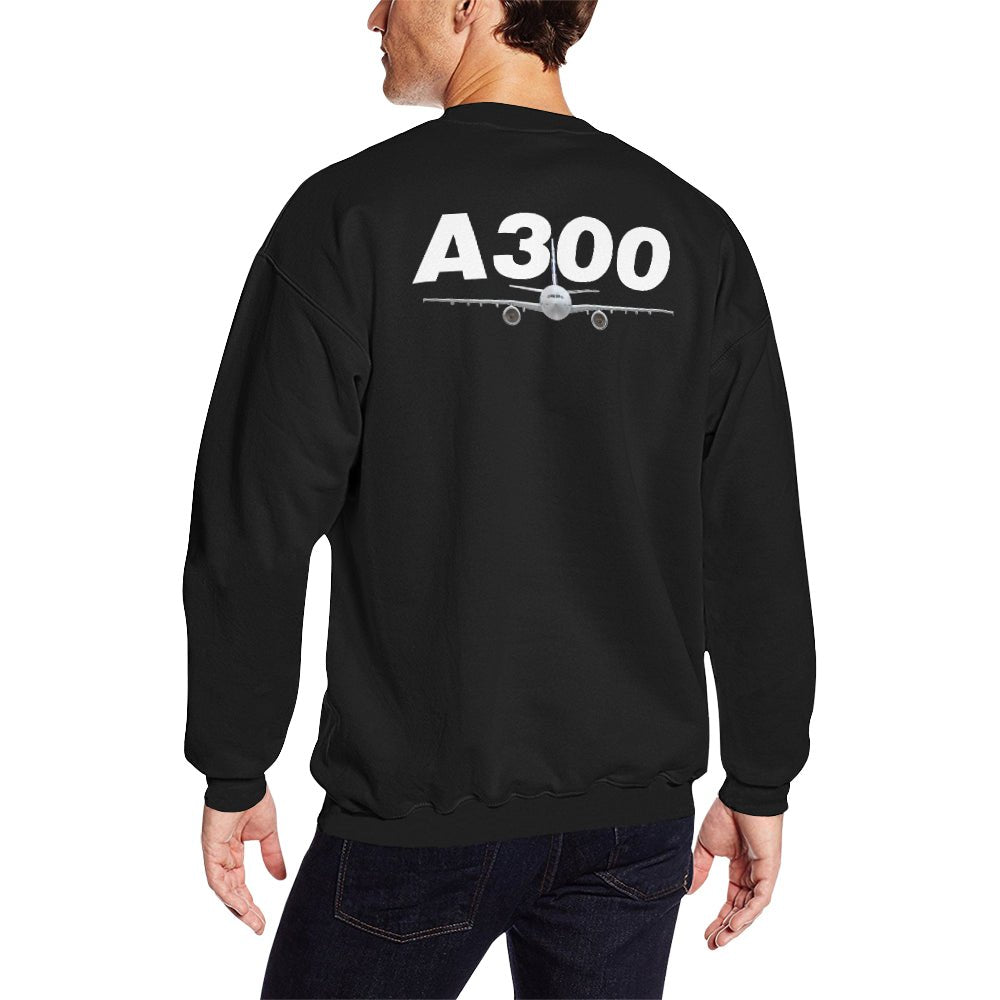 AIRBUS 300 MEN'S OVERSIZED FLEECE CREW SWEATSHIRT - PILOTSX