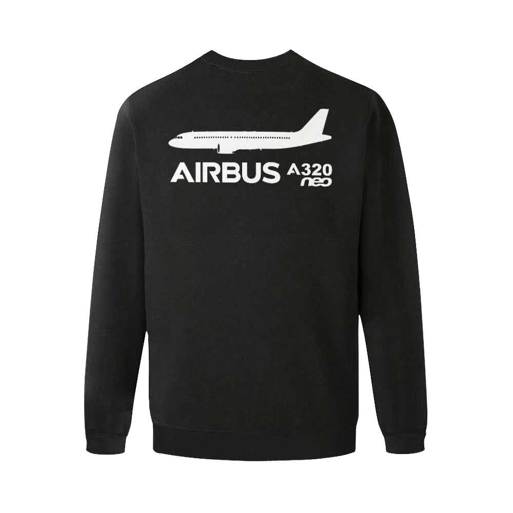 AIRBUS 320 MEN'S OVERSIZED FLEECE CREW SWEATSHIRT - PILOTSX