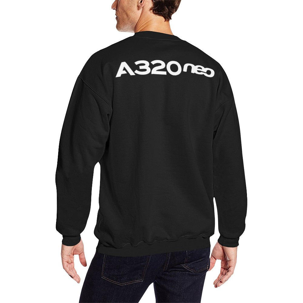 AIRBUS 320 MEN'S OVERSIZED FLEECE CREW SWEATSHIRT - PILOTSX