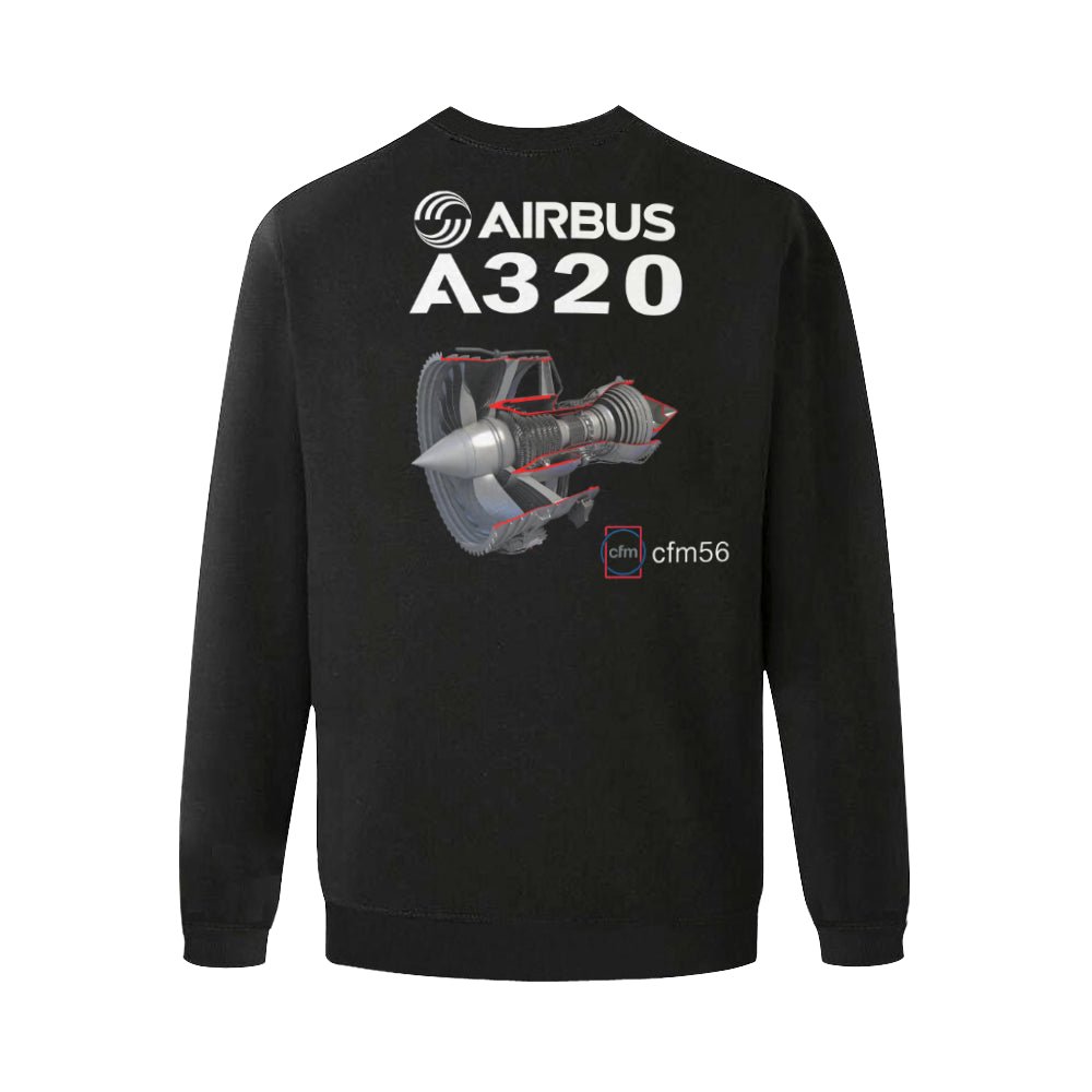 AIRBUS 320 MEN'S OVERSIZED FLEECE CREW SWEATSHIRT - PILOTSX