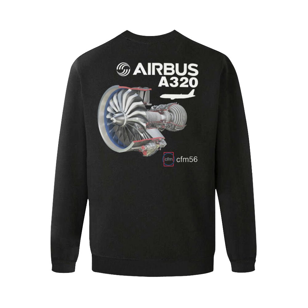 AIRBUS 320 MEN'S OVERSIZED FLEECE CREW SWEATSHIRT - PILOTSX