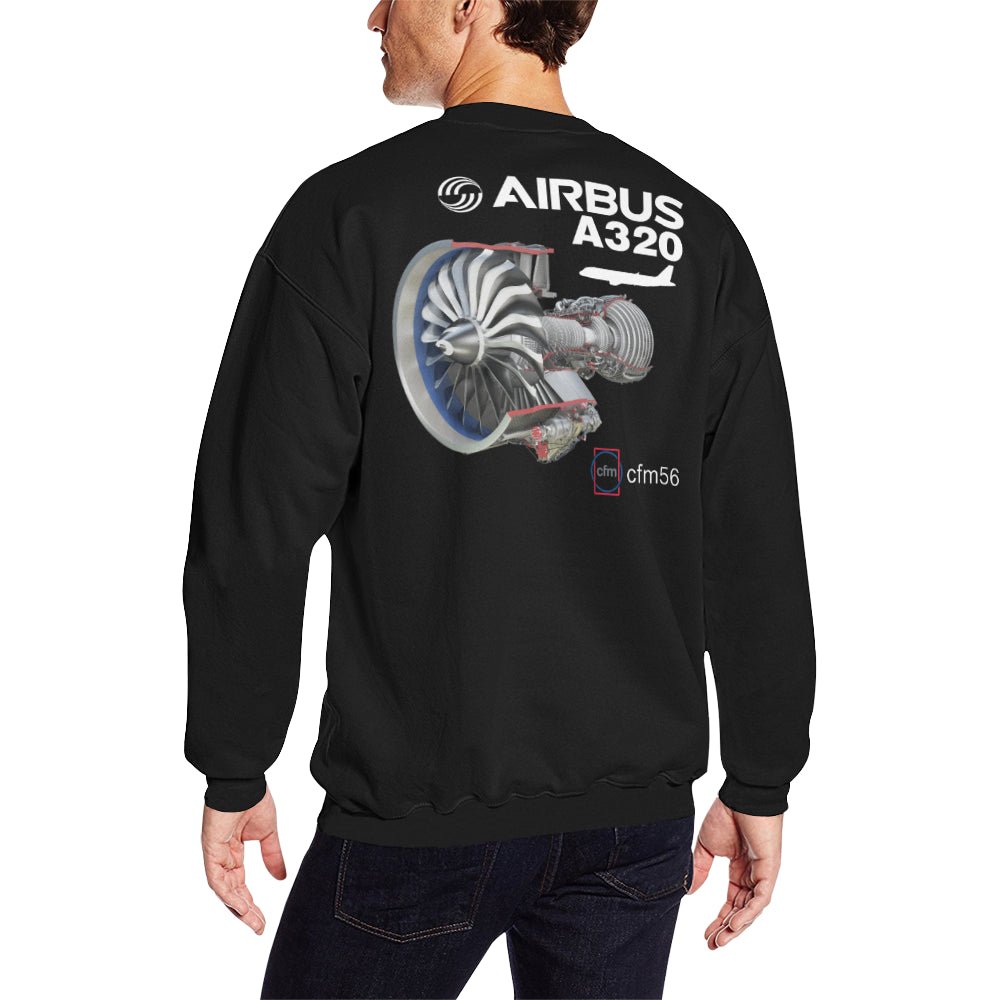 AIRBUS 320 MEN'S OVERSIZED FLEECE CREW SWEATSHIRT - PILOTSX